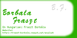 borbala fraszt business card