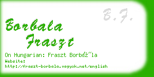 borbala fraszt business card